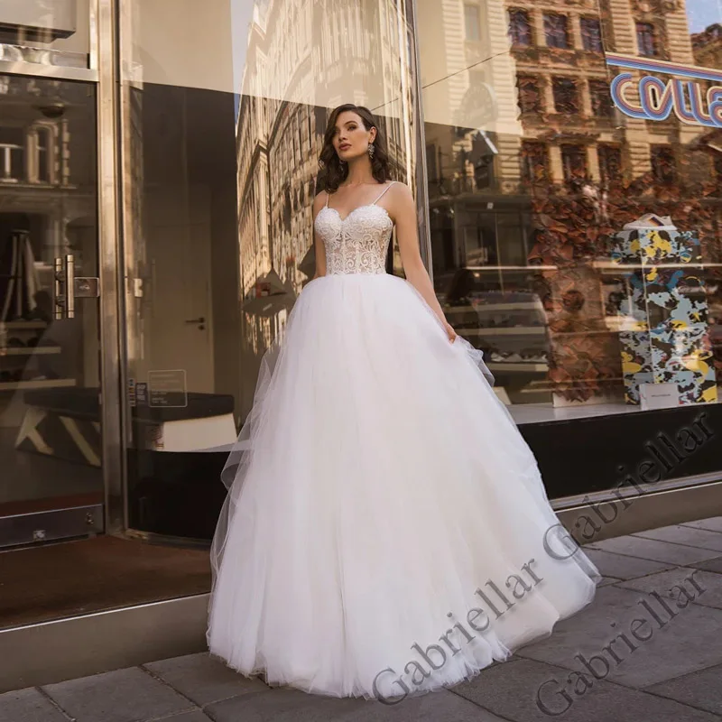

Gabriellar Sweetheart LaceUp Wedding Dress Princess Exquisite Appliques Spaghetti Strap Mopping Gown Vestido De Novia 2022 Women