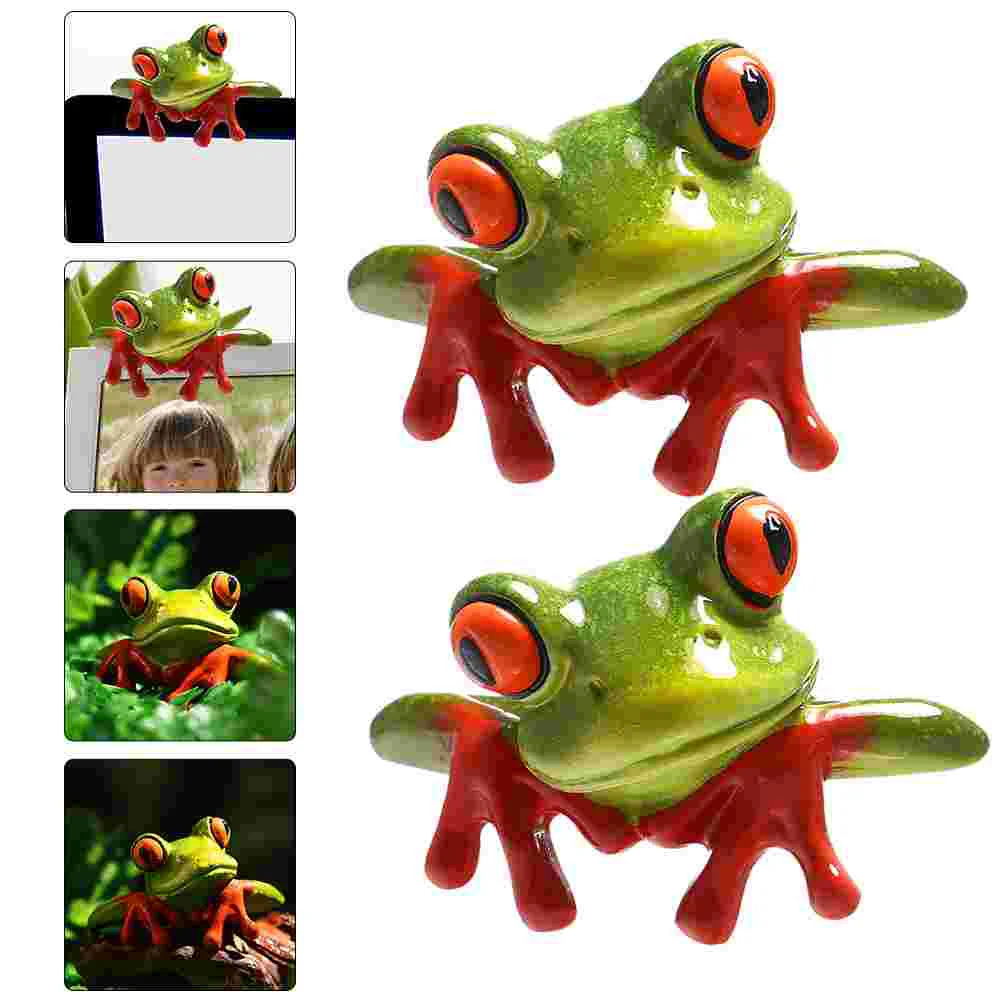 

Decoraciones Para Salas Casa Computer Ornaments Home Accessories Resin Frog-shape Figurine