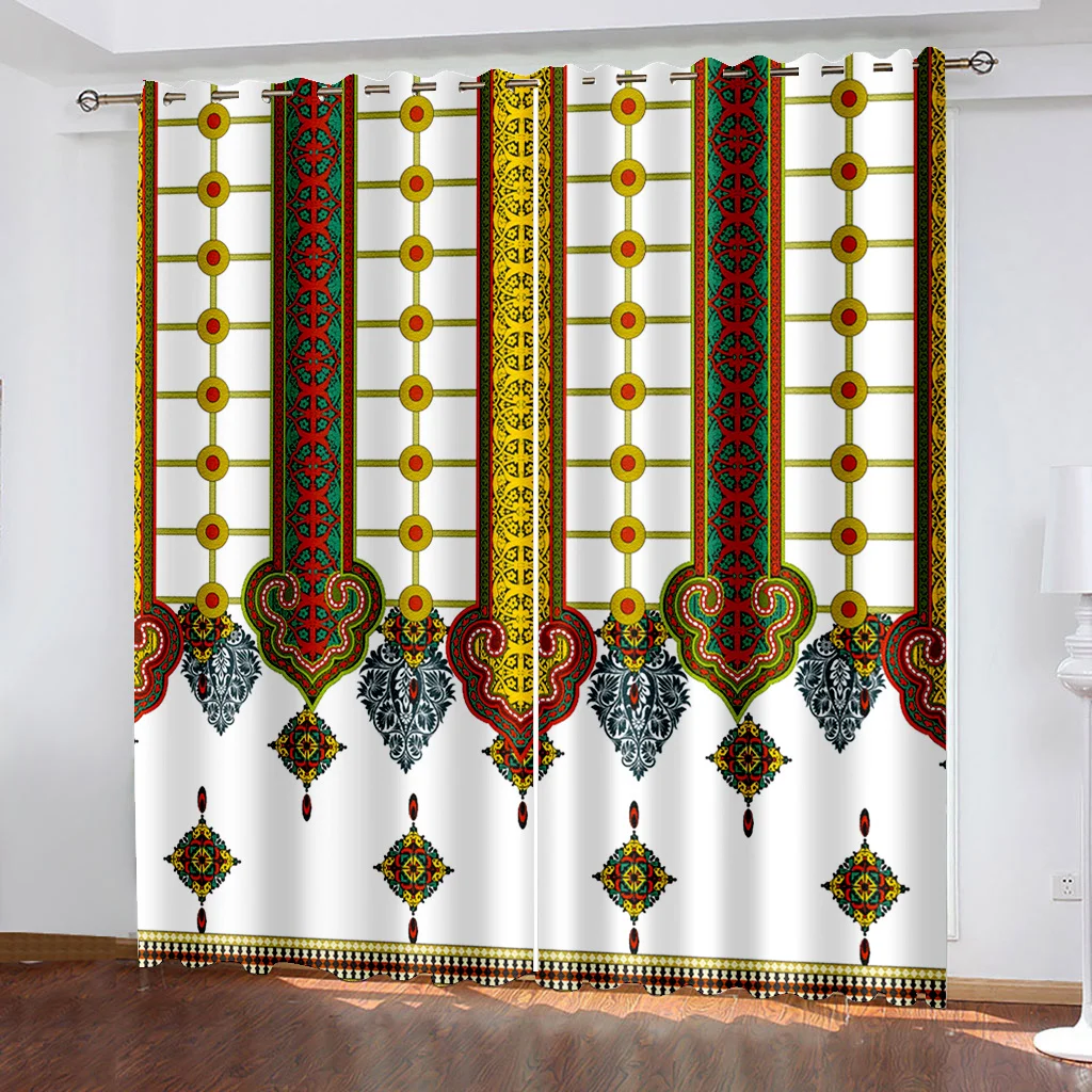 

Wholesale Custom European Luxury Saba Telet Ethiopian EritreanThick Blackout Curtains for Living Room Bedroom Window Drape Decor