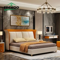 modern light luxury leather bed ltalian 1 8m double bed master bedroom designer camas high quality cama luxo casal