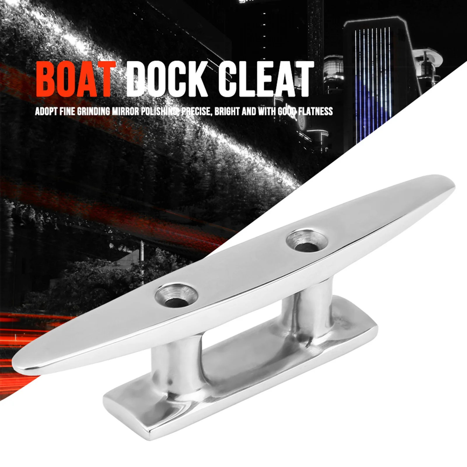 

4 Inch Stainless Steel Boat Mooring Dock Deck Rope Cleat For Marine Yacht