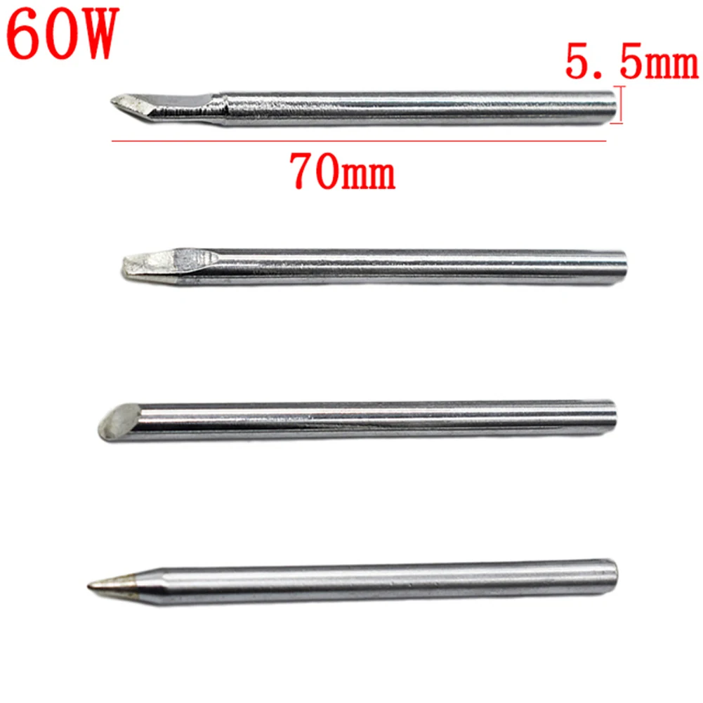

4Pcs 30W/40W/60W Lead-free Soldering Iron Tip B/C/D/K External Heat Soldering Iron Tip Welding Tips Head Welding Accessories
