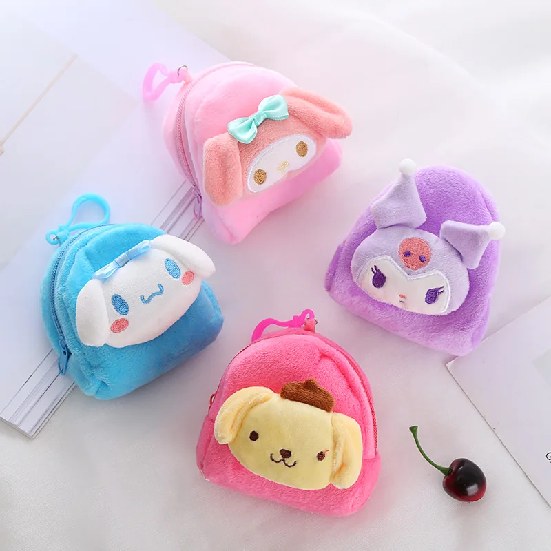 

Sanrio Plush Coin Purse Kawaii Kuromi Melody Keychain Bag Coin Wallet Storage Bag Cartoon Cartoon Cinnamoroll Plush Coin Purse