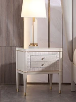 european light luxury bedside cabinet simple hong kong storage cabinet american solid wood bedside cabinet in master bedroom