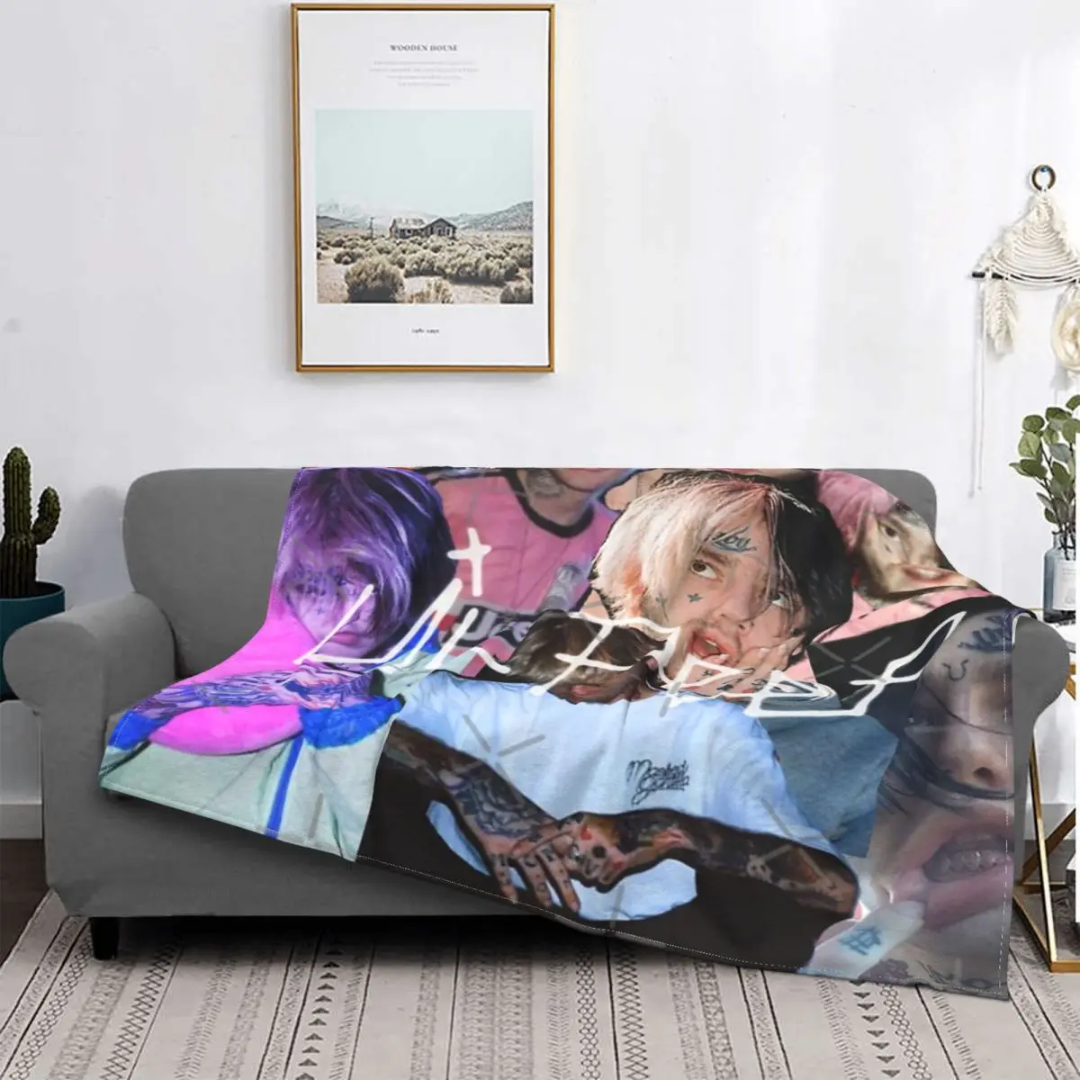 

Lil Peep Life In Images-Manta a quadros para cama, sofa, toalla, manta a quadros, pickick