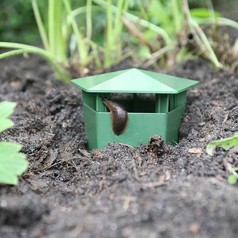 Hot Sale 10Pcs Reusable Bait Snail Traps Garden Pest Catch Trap Safe Gardening Slugs Snails Catcher Eco-Friendly Snail Cages