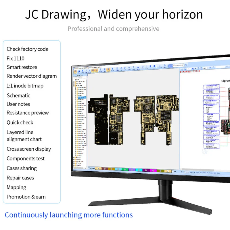 

JCID Drawing Schematic Diagram Bitmap JC Drawing Online Card 1 Month License for iPhone Android Mobile Phone Logic Board Repair