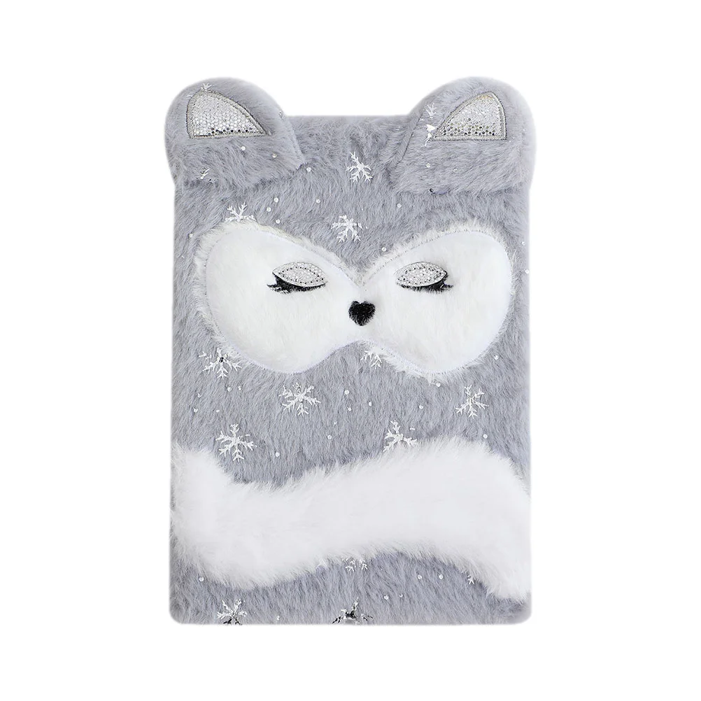 

Snowflake Fox Book Notebook Writing Drawing Student Adorable Students Stationery Girls Diary Gift Plush Fluffy Gifts