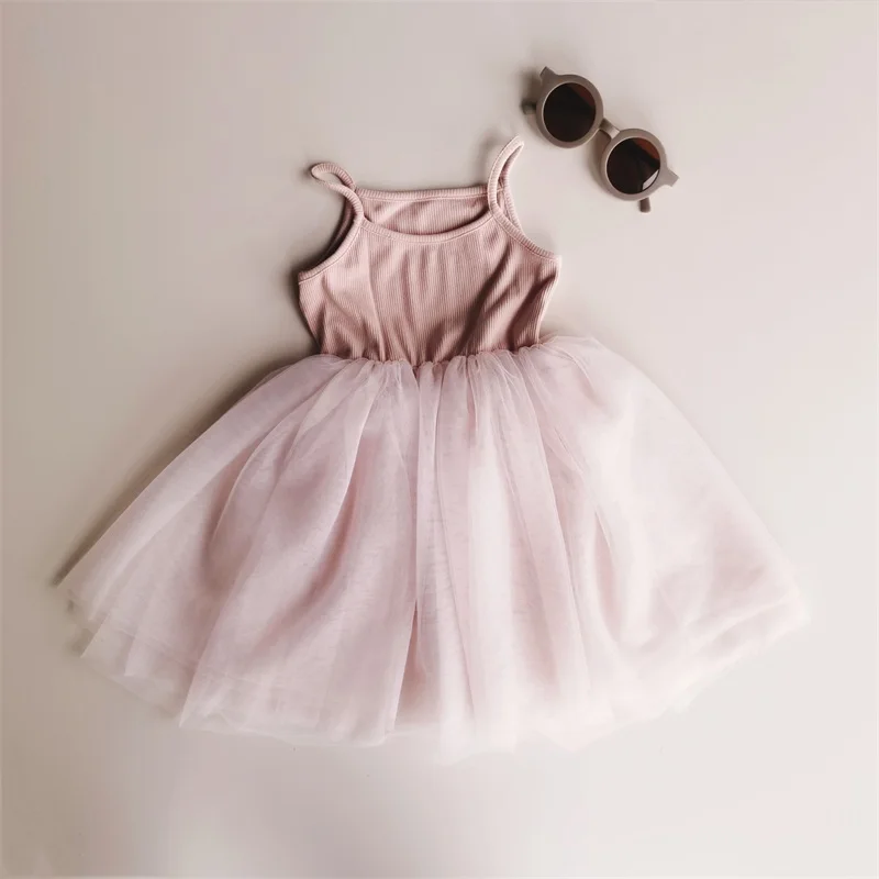 

Kdis Sleeveless Party Dress Girls Casual Tutu Dresses Outfits Children Lace Mesh Birthday Party Dress for Girls 3 4 7 8 Years