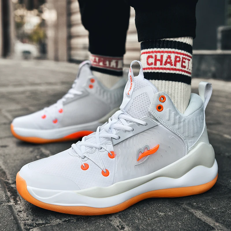 Мужские баскетбольные кроссовки с дышащей сетчатой верхней частью