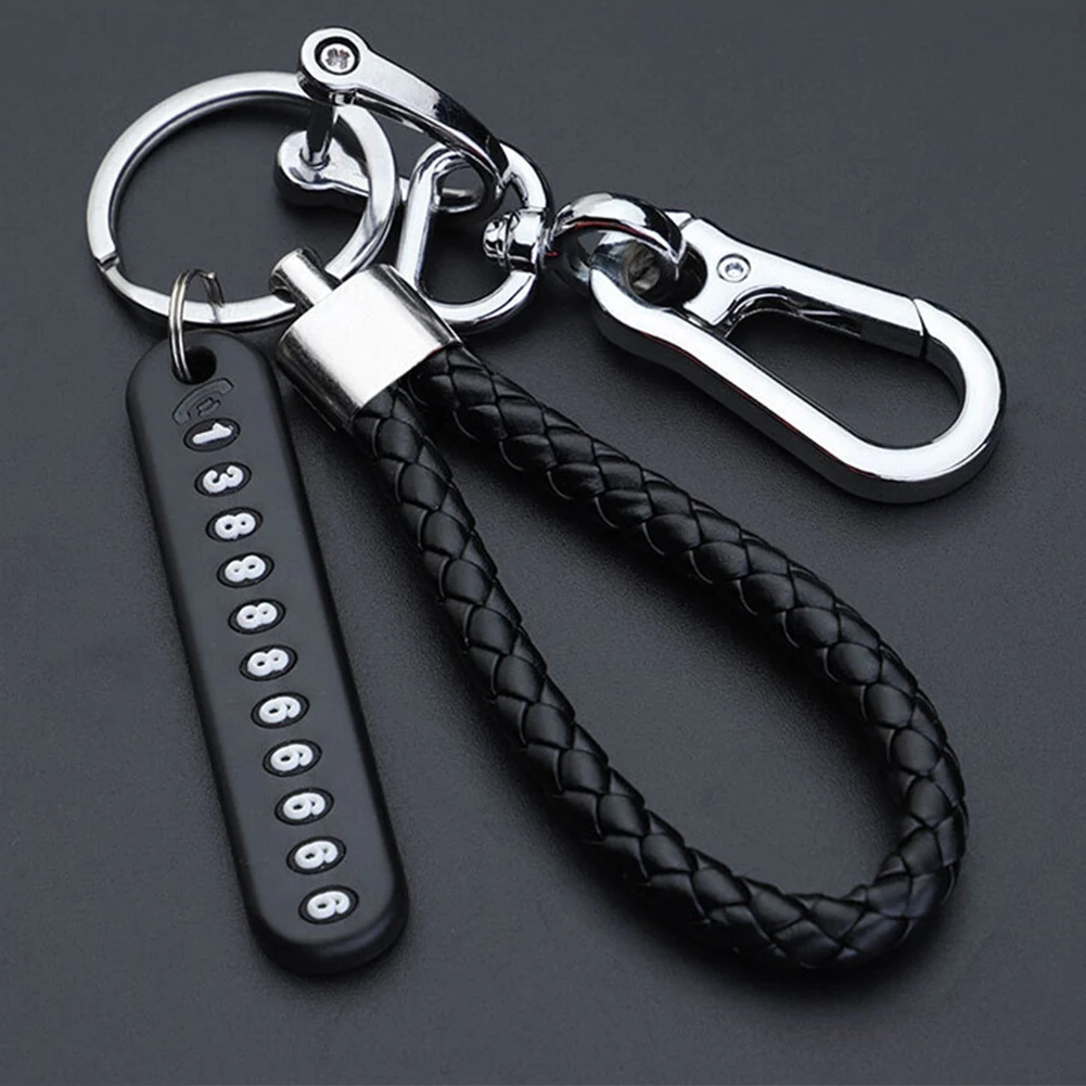 

Anti-theft Car Key Cover Car Keychain Black+Red Thread Black/Red/Brown/Coffee