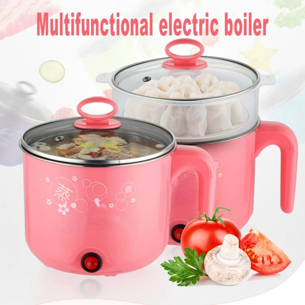 

1.8L Multifunction Stainless Steel Cooker with Steamer Hot Pot Noodles Pot Rice Cooker Steamed Egg Pan Multicooker