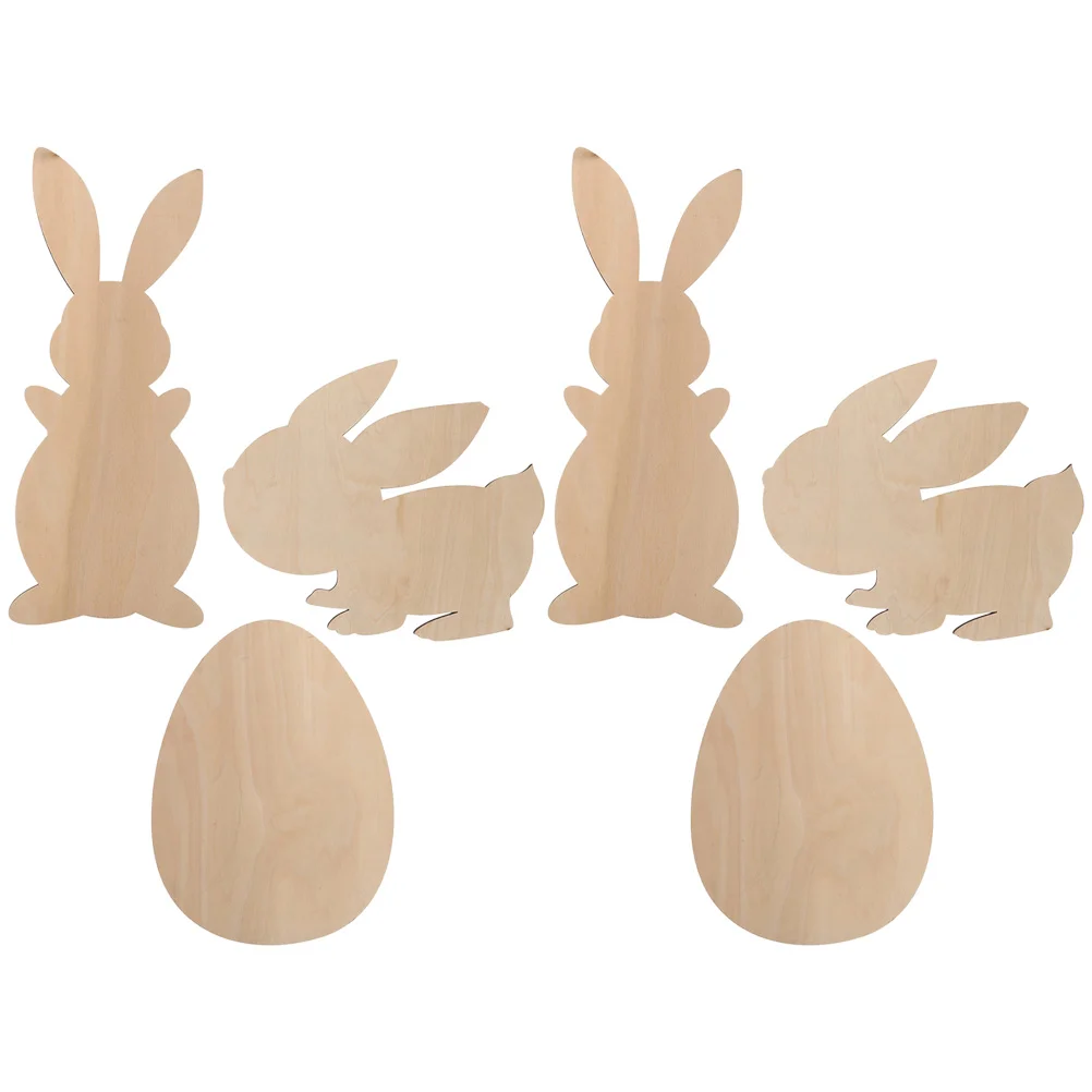 

Easter Bunny Cutouts Wooden Wood Unfinished Crafts Blank Cutout Rabbitdiy Slices Egg Party Graffiti Eggs Bunnies Adornments Chip