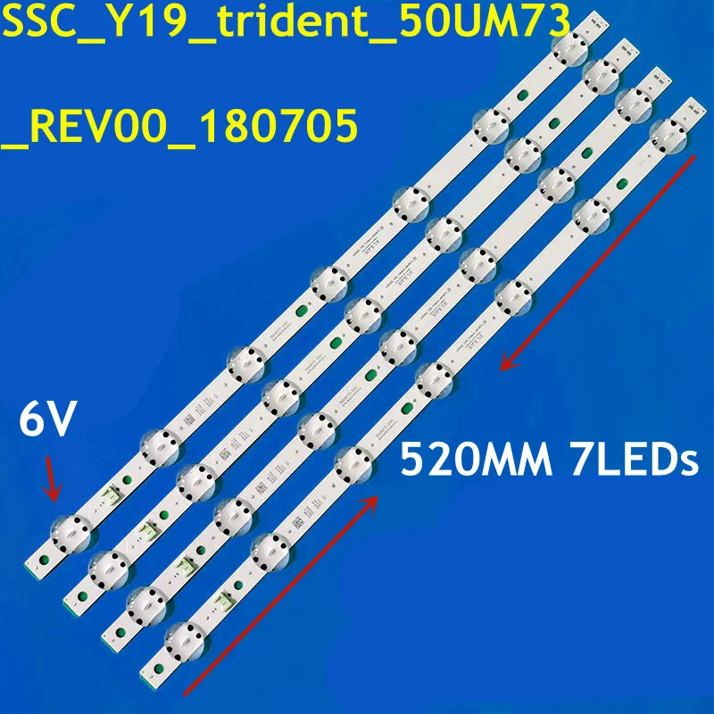 

LED Strip 7 Lamps SC_Y19_Trident_50UM73_REV00 For 50UM7300 50UM7360 50UM7500 50UM7510 50UM7600 NC500DQG-VXHX3 EAV6459201