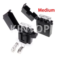 1 set middle car insurance socket medium car fuse holder black lighter frontal for standard fuses