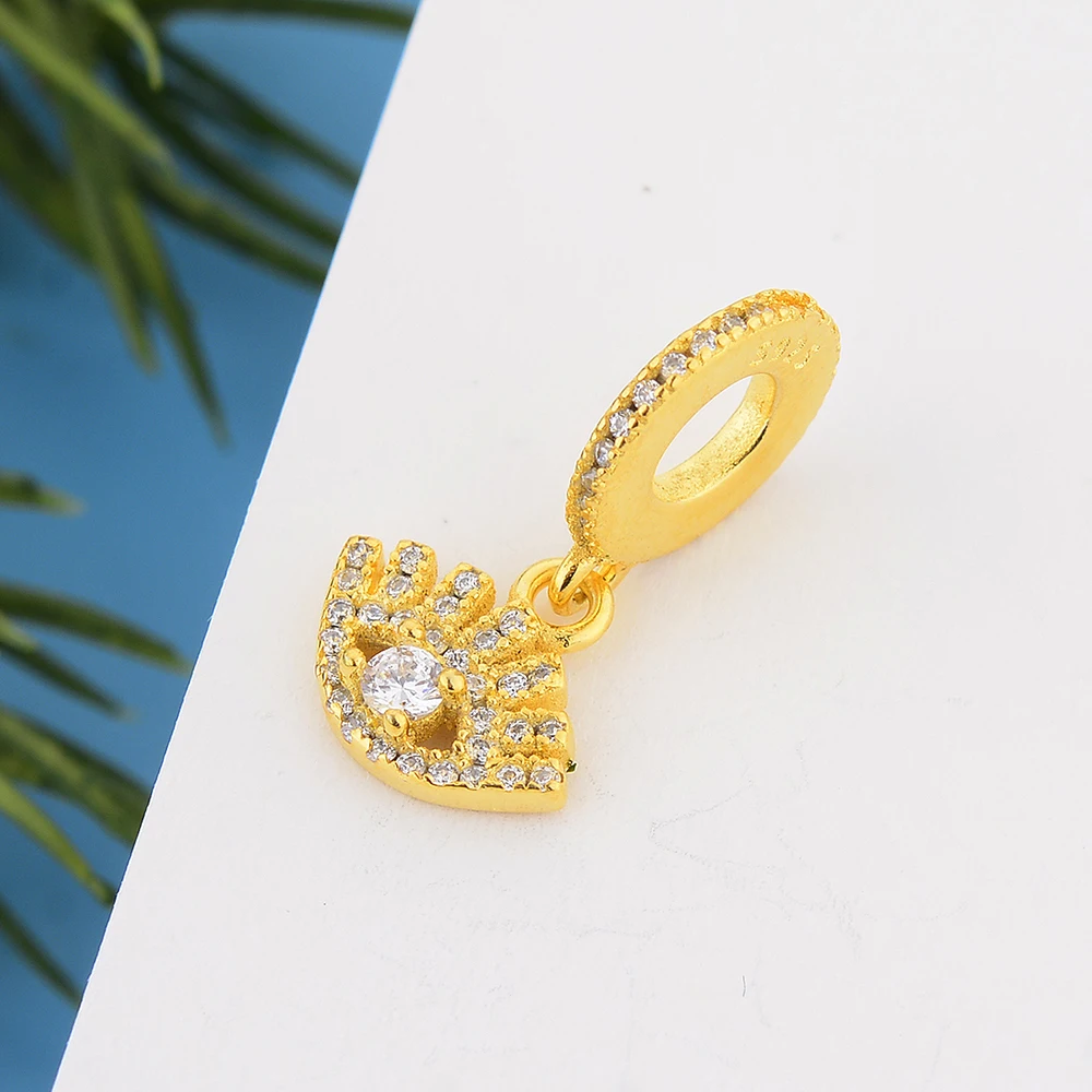 Ювелирные изделия FC Jewelry Fit Original Pan Charms Bracelet 925 Sterling Silver Turkey Evil Eye Zircon Bead For Making Women Berloque 2022 on.