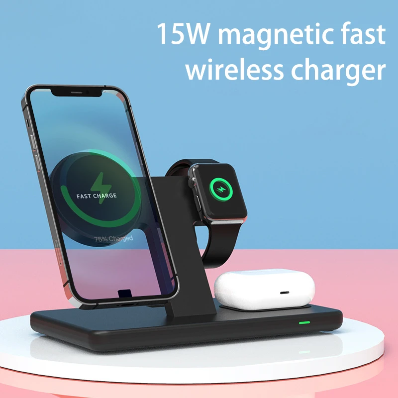 

15W 3In1 for Magsafe Fast Wireless Chargers for Apple 13 12 11 Huawei Oppo Xiaomi Samsung Note Quick Magnetic Wireless Charging