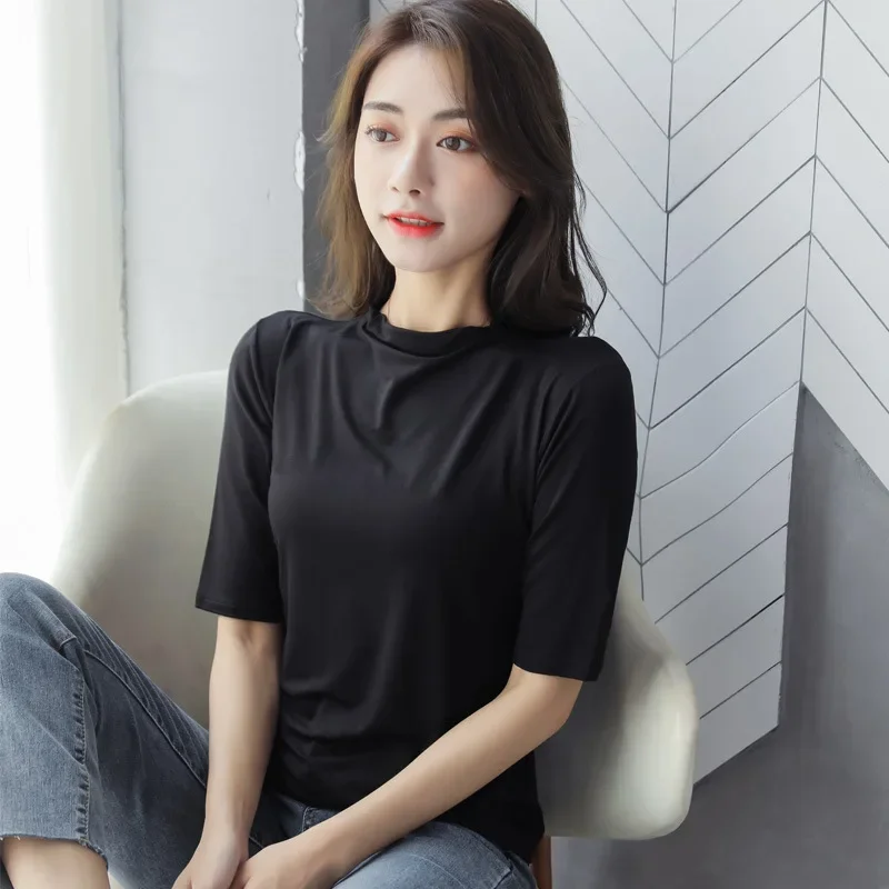 MRMT 2024 новинка женская белая короткая футболка Ins Tide свободная студенческая