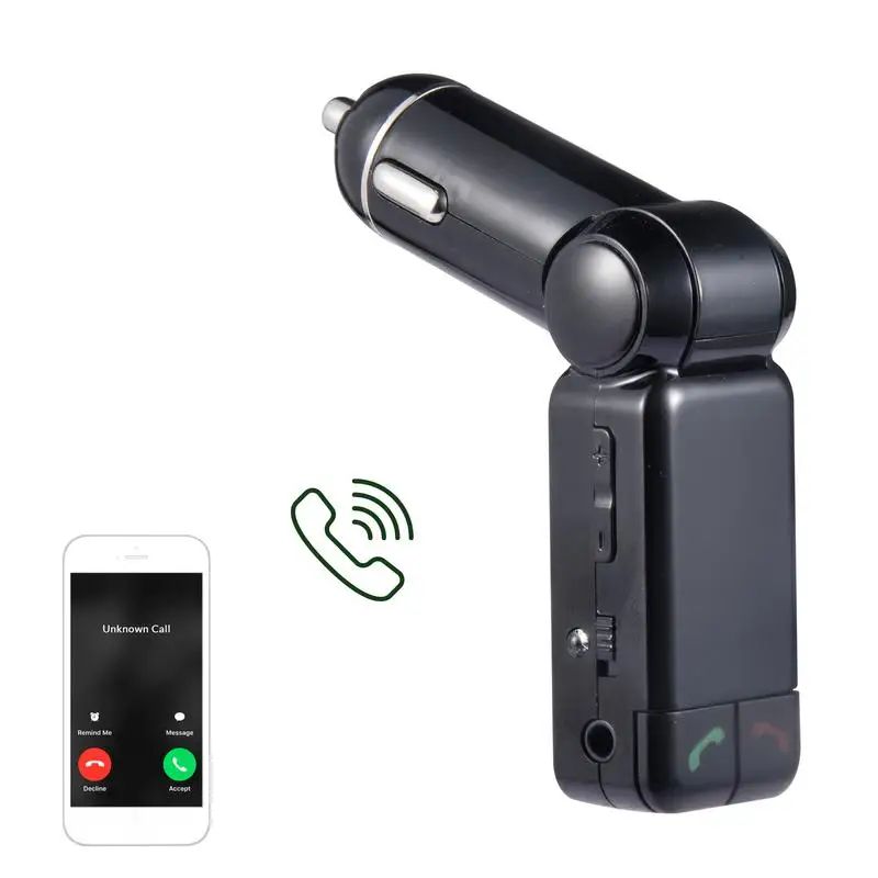 

Car FM Transmitter Wireless Radio Adapter With USB Drive MP3 Car Charger With 2 USB Output Car Kit Supports Hands-Free Calling