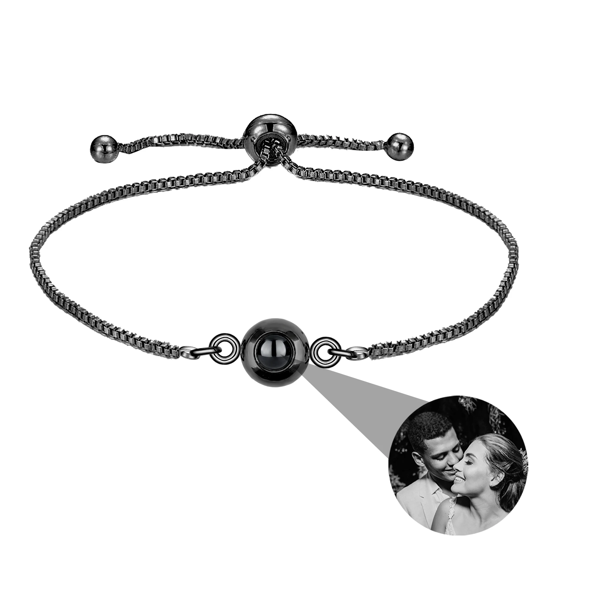 Photo customizable braceletPersonalized Circle Photo Projection Bracelet Couples Christamas Day Gift Custom Jewelry Birthday Lov