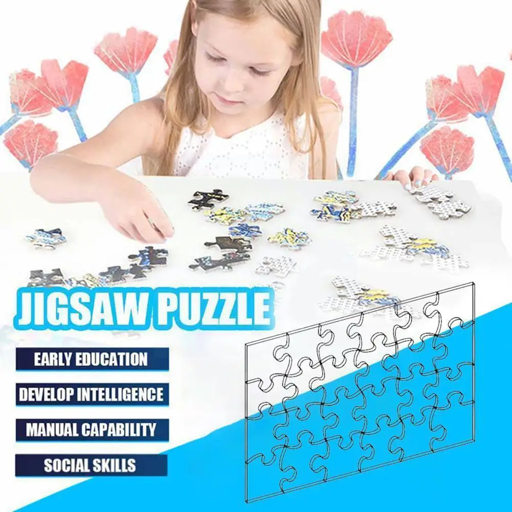 

Acrylic Transparent Puzzle Clearly Blank Educational Puzzle Plane Jigsaw Toy Diy Sublimation Puzzle For Kid And Children O6f0