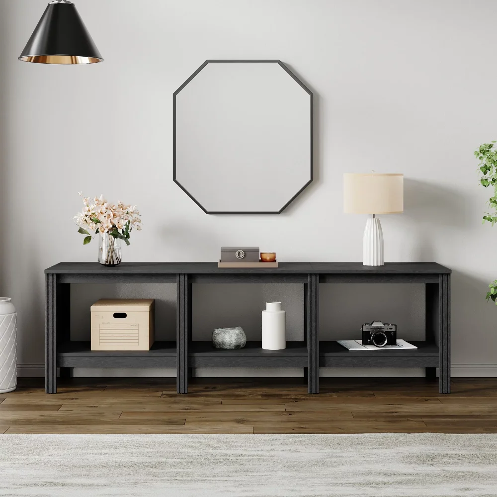 For 75 Inch, Wood Entertainment Center Tv Console Media Table With