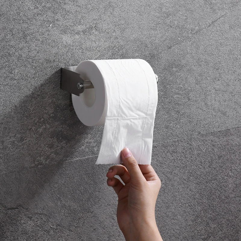 Toilet Wall Mount Paper Holder Stainless Steel Bathroom Kitchen Roll Accessory Tissue Towel Accessories Holders |