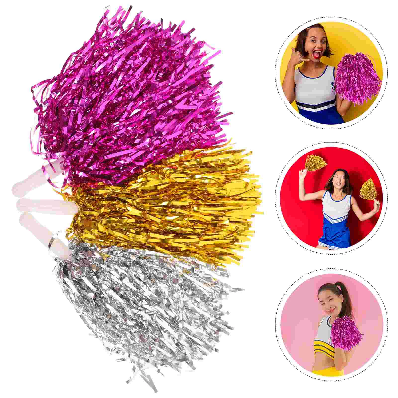 

12 Pcs Cheerleading Hand Flower Delicate Pom Poms Ballpit Balls Props Cheering Sports Meeting Performance The Pet Cheerleader