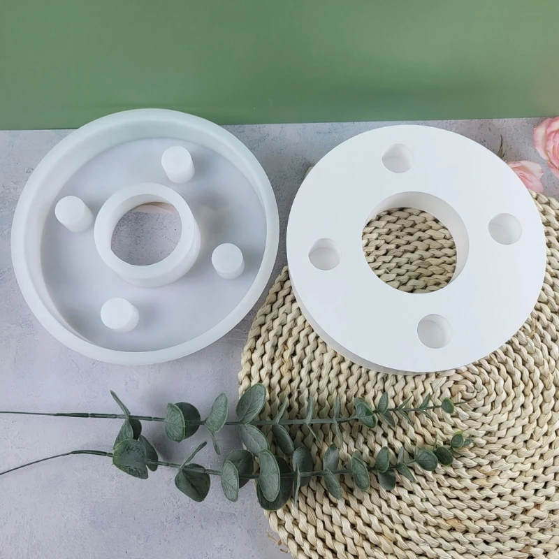 Круглые формы для подсвечников с 4 отверстиями DIY X3UC