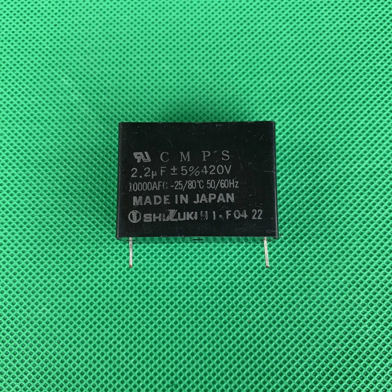 

10pcs Imported Japan refers to the month SHIZUKI CMPS 2.2UF 420VAC motor air conditioner start pin capacitor