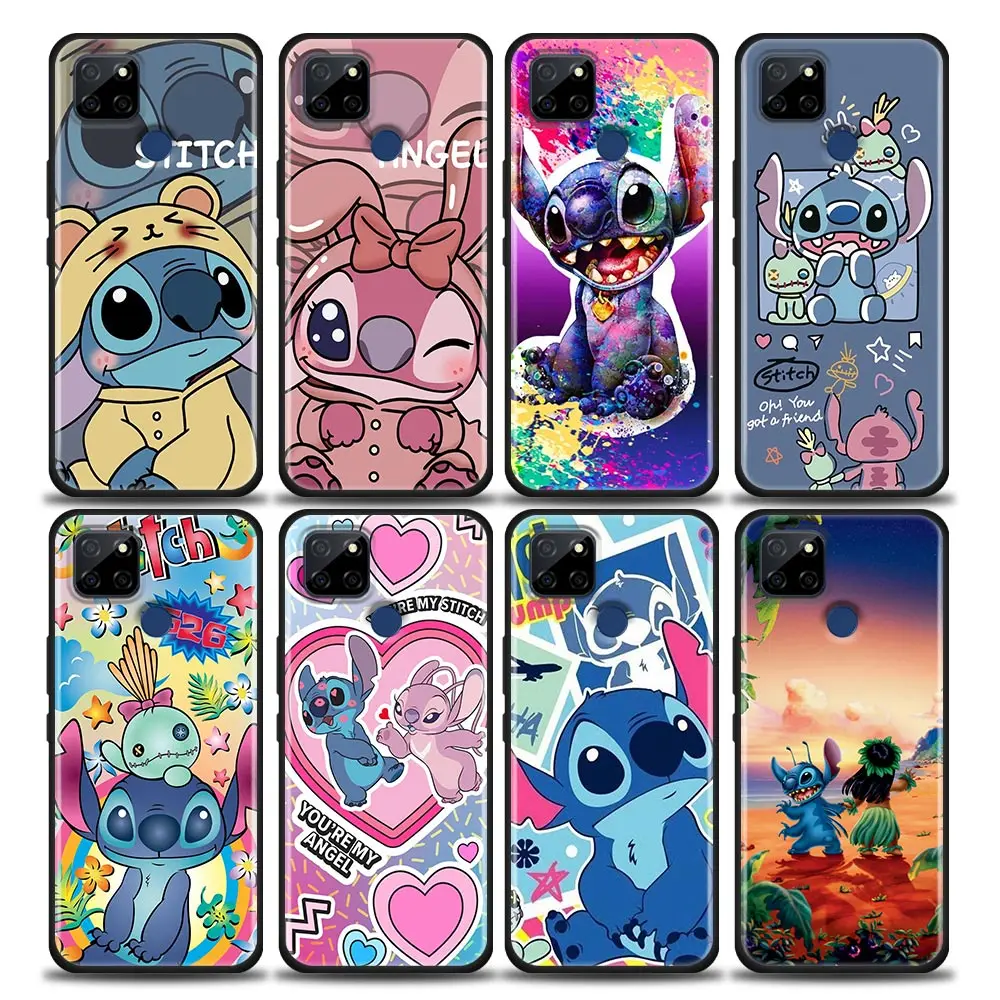 

L-Lilo S-Stitch And A-Angel Cover Phone Case For OPPO Realme X50 XT X 11 10 9 9I 8 8I 7 6 Pro Plus Case Funda Coque Shell Capa