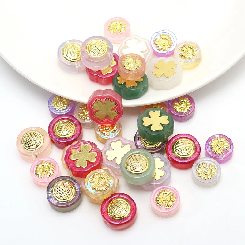 Плоские круглые бусины лэмпворк различных размеров цвета для изготовления