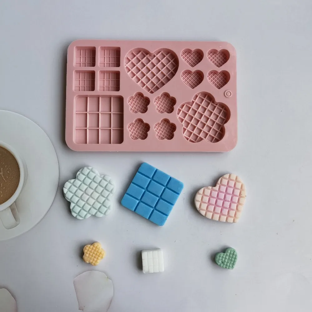 

New Waffle Silicone Candy Mold DIY Square Circular Chocolate Making Tool Mold Creative Baking Accessories