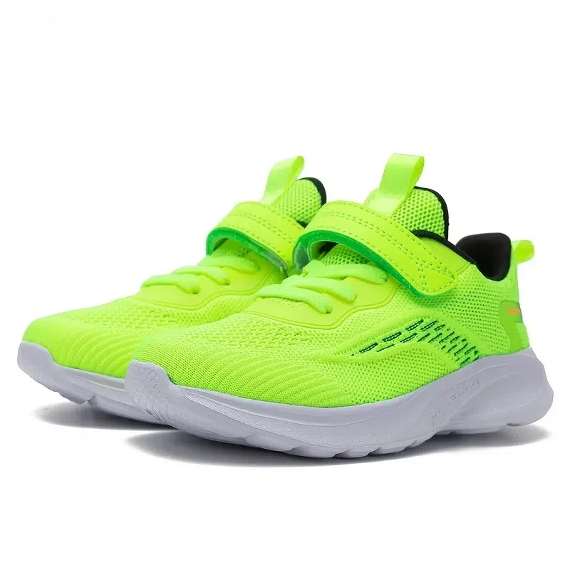 Kid's Lightweight Cushioned Running Shoes For School Sports Walking Breathable Knit Sneaker For Boy & Girl