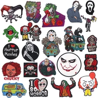 spotify premium diy horror style embroidered patches for clothing iron on patch cartoon cute applique badge patches accessory