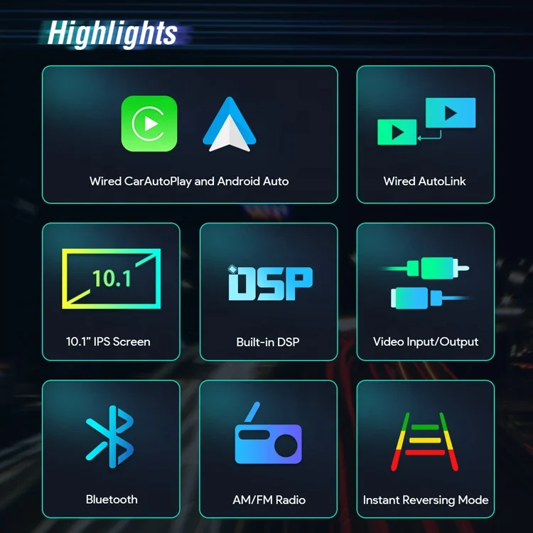 XTRONS 10 1-дюймовый QLED вращающийся сенсорный экран универсальный центральный