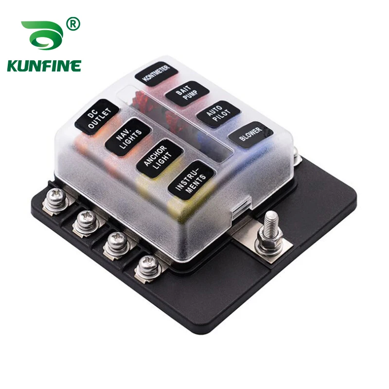 Держатель блока предохранителей 8-контактный 32 В Макс.100 А Блок со светодиодным