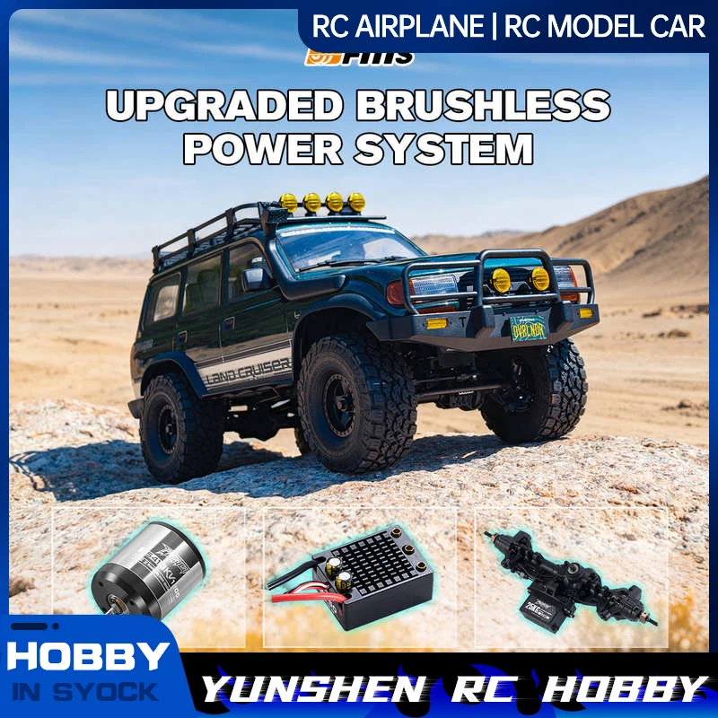 Фото Радиоуправляемый внедорожник Fms Land Cruiser Fcx10 Lc80 Green Brushless Edition 3541 с мотором, полноприводный, для бездорожья и скалолазания №1