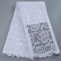 white african guipure cord lace fabric 2022 nigerian water soluble lace fabric for wedding dress sew women party cloth h2840