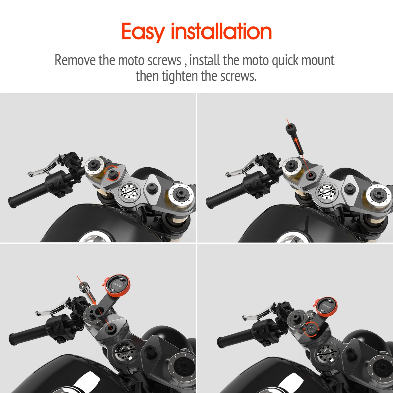 motorcycle phone holder for iphone 11 pro xsmax 8plus 7s 6 mountainbike moto mount cell phone bag stand with shockproof case free global shipping