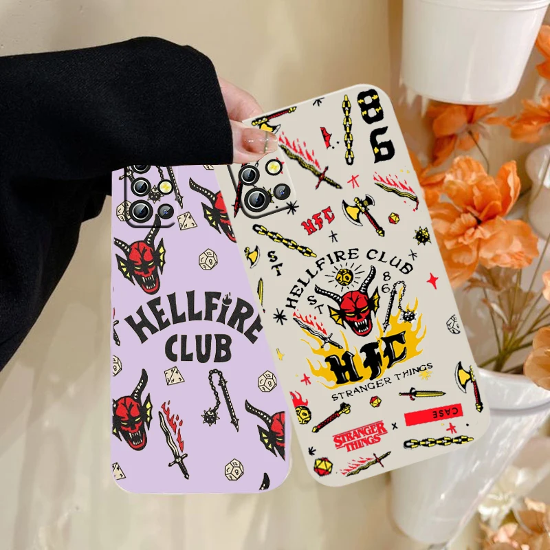 

Stranger Things logo Phone Case For OPPO Reno 7 6 SE Z Find X5 X3 X2 Neo Lite Pro Liquid Rope Silicone Funda Cover Soft Back TPU