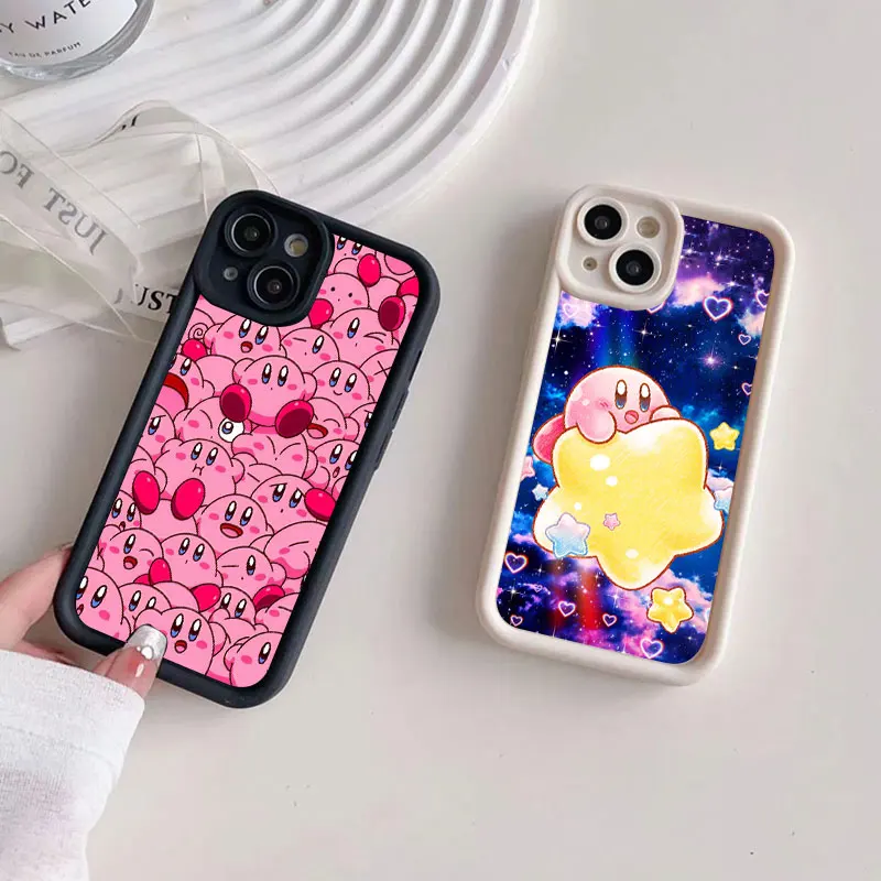 Game Stars K-Kirby Soft Silicone Phone Case For Apple iPhone 12 13 Mini 11 14 15 16 Pro Max 7 8 Plus