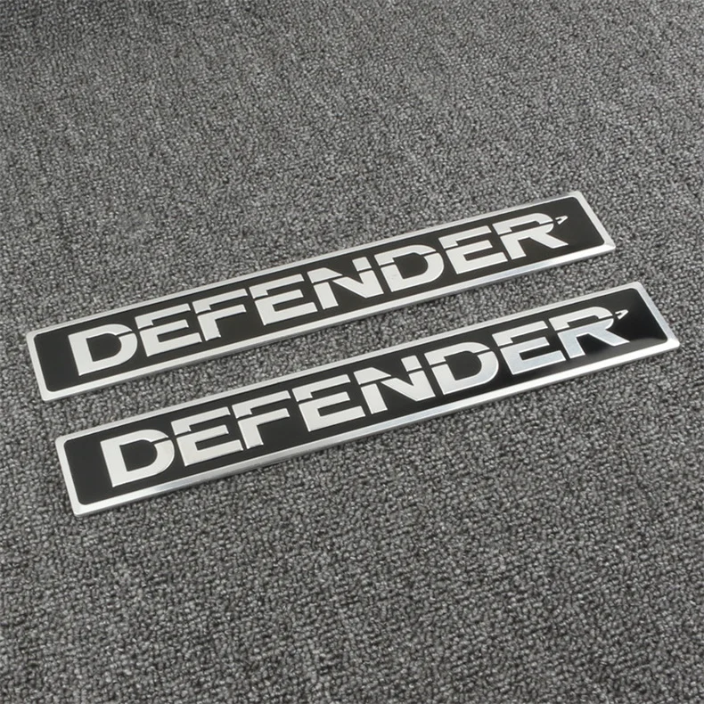 

3D Aluminium Car Letters Decals Sticker For Land Rover Defender RC 110 130 90 Head Hood Replace Emblem Badge Accessories Styling