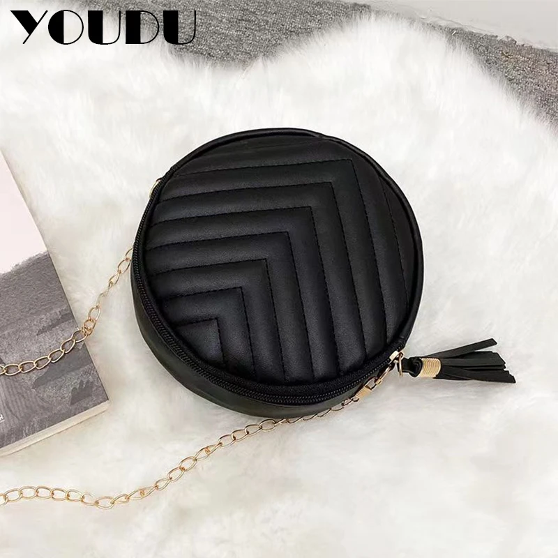 Luxury Designer Women Shoulder Bags Genuine Fashion Casual Handbags Female Chain Circular Bag Wallets New Ladies Leather Bags