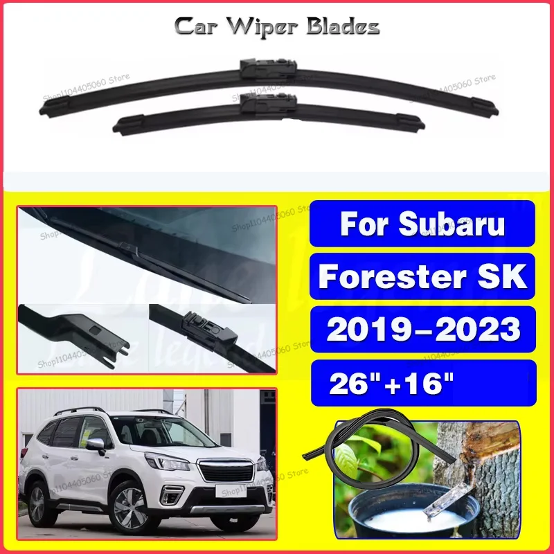 

Комплект передних и задних щеток стеклоочистителя для Subaru Forester SK 2019 2020 2021 2022 2023 лобовое стекло 26 "+ 16" + 14 "аксессуары