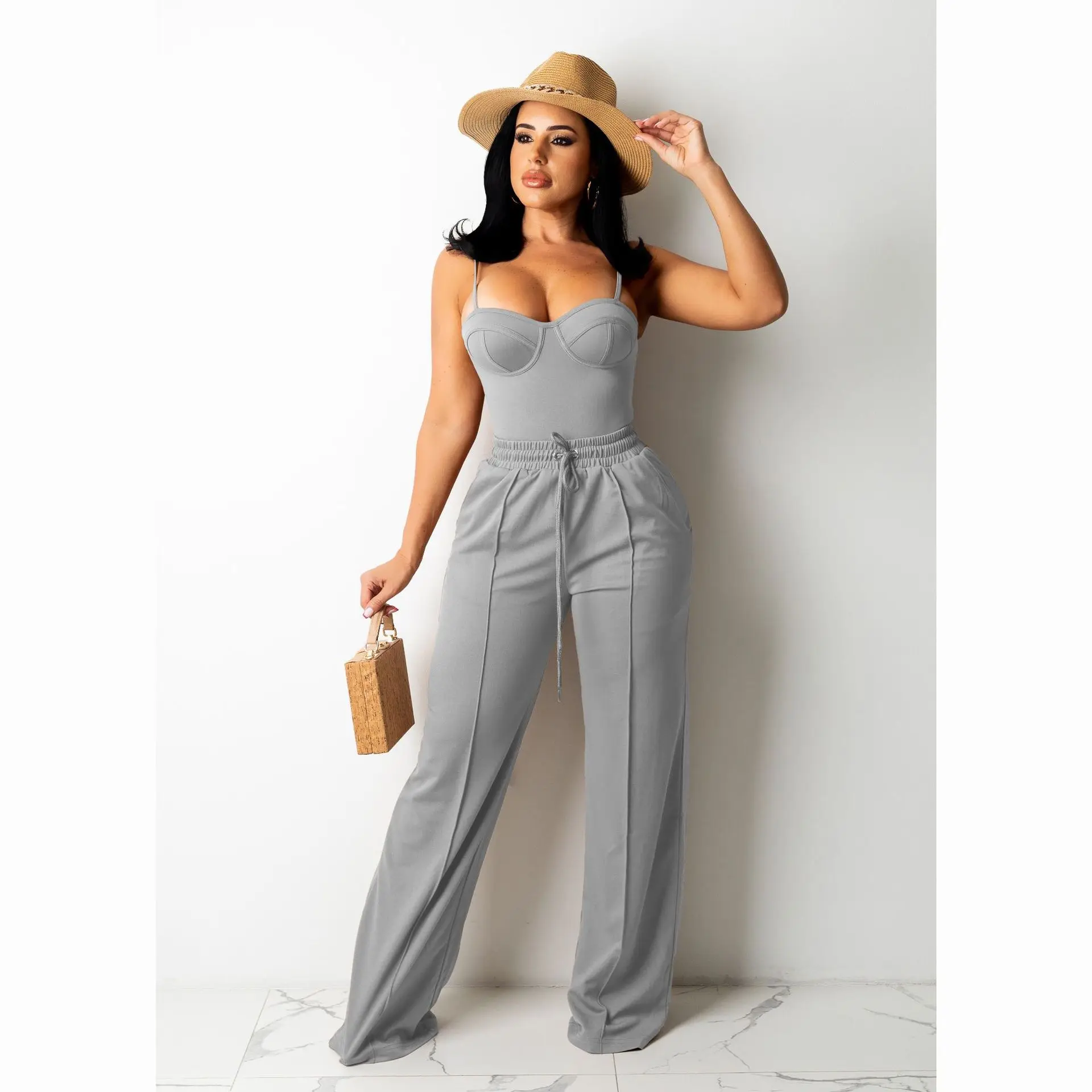 

New Ropa Mujer Solid Vetement Femme Women Clothes Summer 2022 Best Seller Women Clothing Casual Hot Two Piece Set Women's Sets