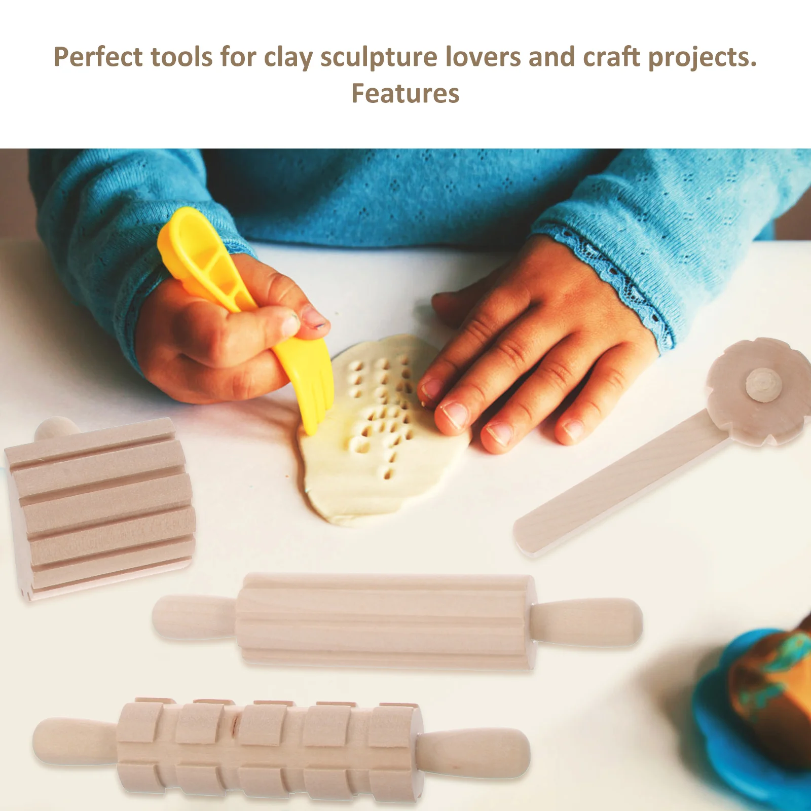 Детская деревянная глиняная скульптура для детей