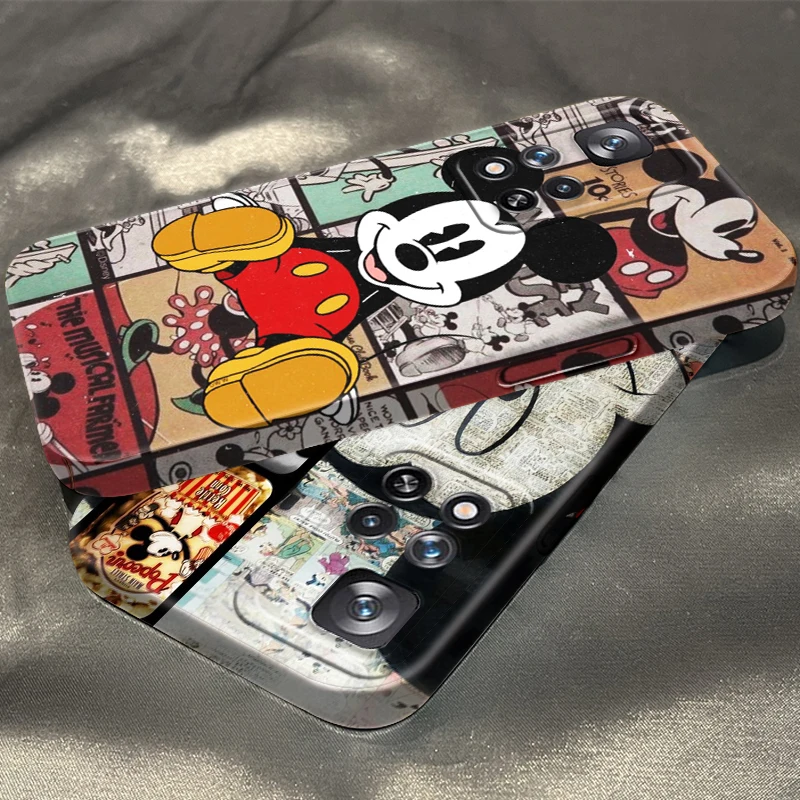 

Disney Cute Art Mickey Minnie Phone Case For Redmi K60 K50 K40 K30 9A Note 12 11 11T 10 10S Pro Plus 5G Feilin Film Hard Cover