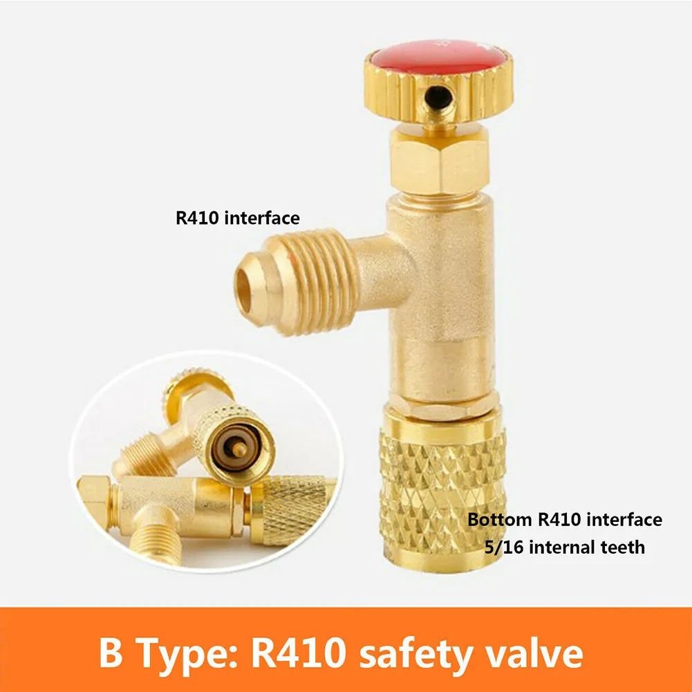 

R410A R22 Air Conditioning Repair And Fluoride Refrigeration Charging Adapter For 1/4" Liquid Safety Valve