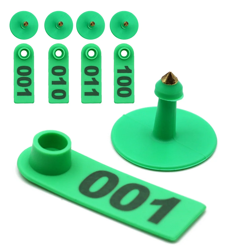 100 шт. Ушные бирки с нубмером для фермерских животных 0-100 маркер овец 001-100 ушей